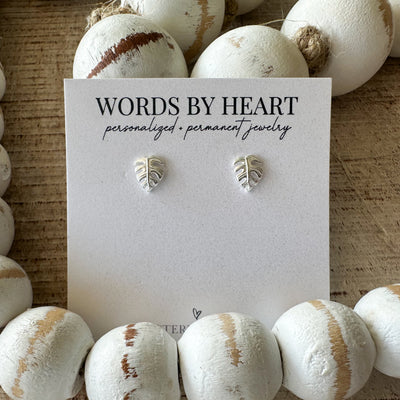 Monstera Leaf Post Earrings