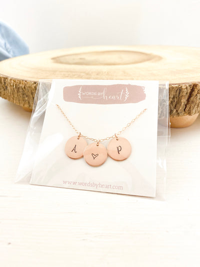 Create Your Own Disc Necklace with Initials & Symbols