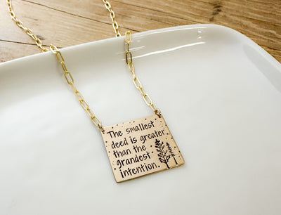 The Smallest Deed - Square Statement Necklace
