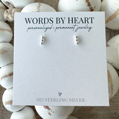 Tri-Dot Bar Earrings