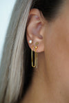 Dreamweaver 2-in-1 Box Chain Threader Earrings